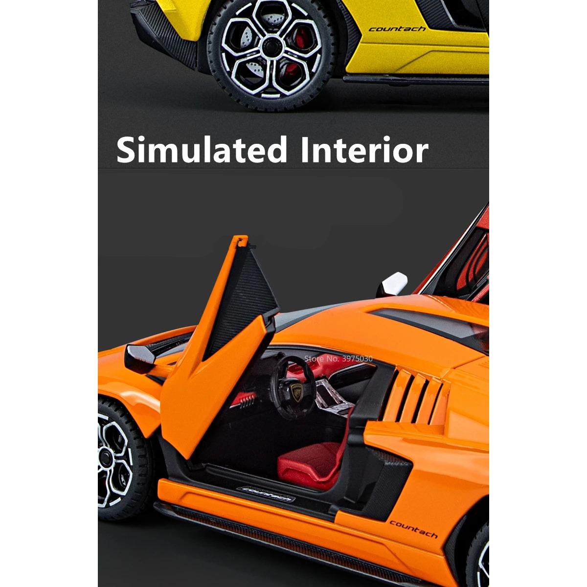 1/24 Lamborghini Countach LPI800-4 сплав спортивная модель автомобиля литая игрушечная — фото 8