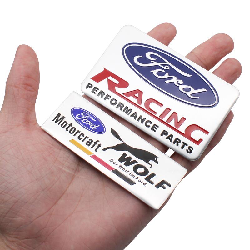 HDC3 For Ford Fiesta Kuga Mondeo Mustang S-MAX C Max Ranger Mk4 3D Aluminum Car Body Emblem Stickers Tail Trunk Badge Decal Accessory