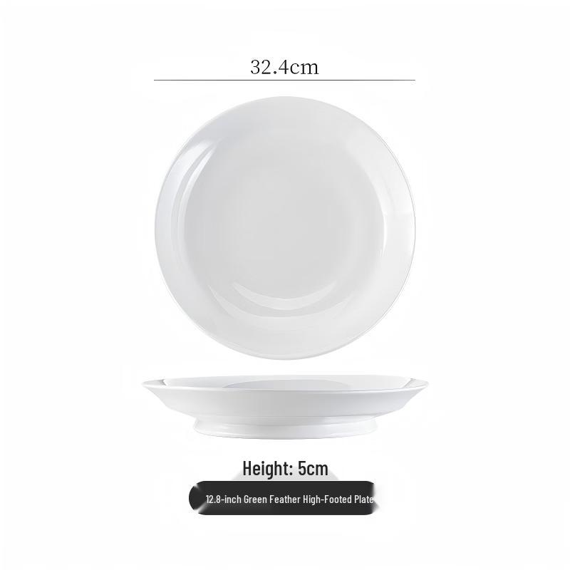 DeRuiEn Ceramic Footed Serving Plate