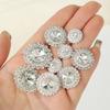 10Pcs/Set Metal Rhinestone Buttons DIY Durable Shirt Buttons Sewing Button Craft Decoration Needlework Scrapbook Accessories