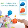 Baby Toys 0 12 Months Silicone Sensory Teether Rotating Rattle Ball Toys Grasping Activity Baby Development Toy Baby Shower Gift