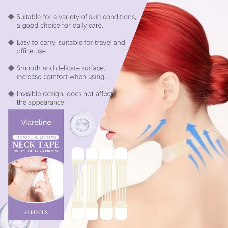 Invisible Neck Elastic Lifter Bandage Double Chin Small Face V Face Transparent Tape Neck Tape Care Patch Wrinkle Remover