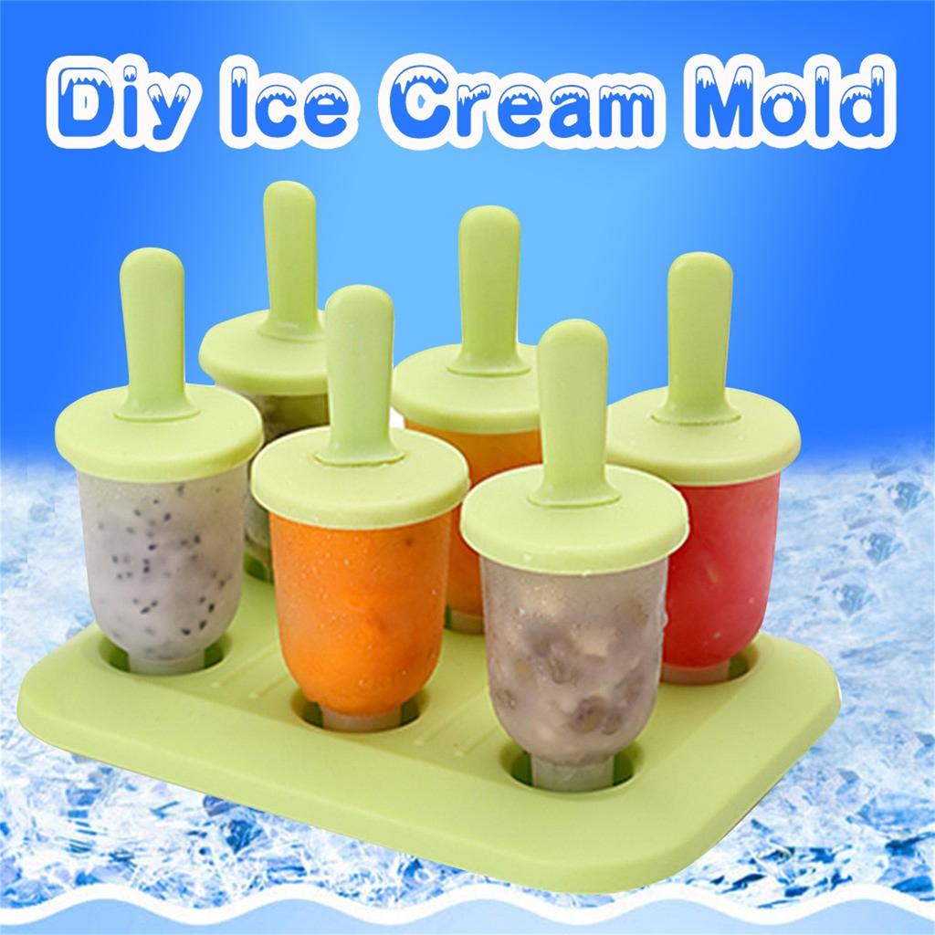 6PC/1 Set Circular With Lid Ice Tray DIY  Ice
