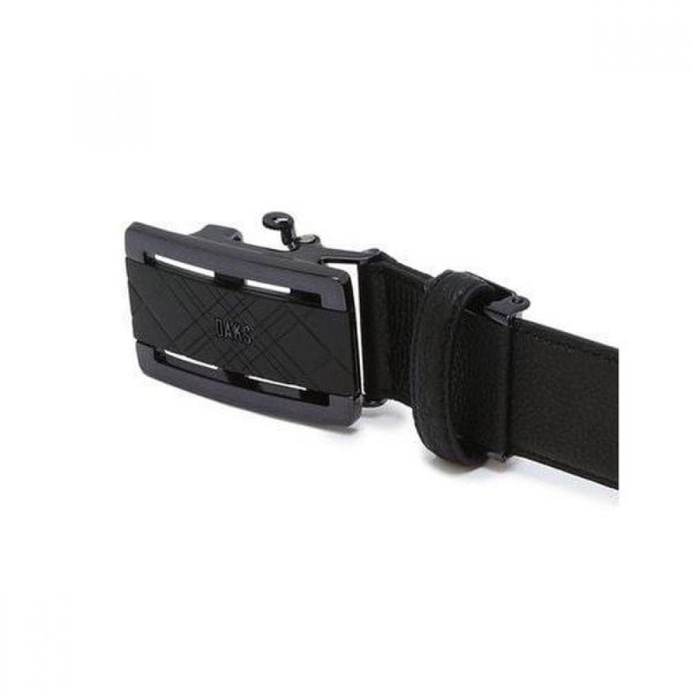Daks Black Check Pattern Embossed Matte Buckle Cowhide Automatic Belt Dbbe6f088