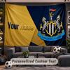 Wall Hanging Tapestry Custom NameNewcastle United FC Pattern Personalized Printed Fabric Wall Decor