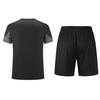 Under Armour Loose Striped Pullover Short Sleeve Solid Color Shorts Casual Sports Set Unisex Sets Black 24500507-001+23500203-001