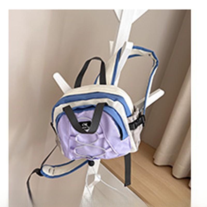 Toddler Canvas School Bag With Curved Shoulder Straps And Color Contrasts For Preschool Children