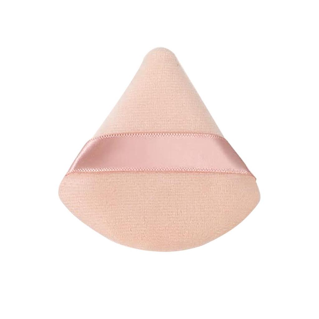 Dual-Use Triangular Flocking Powder Puff for Wet & Dry Makeup