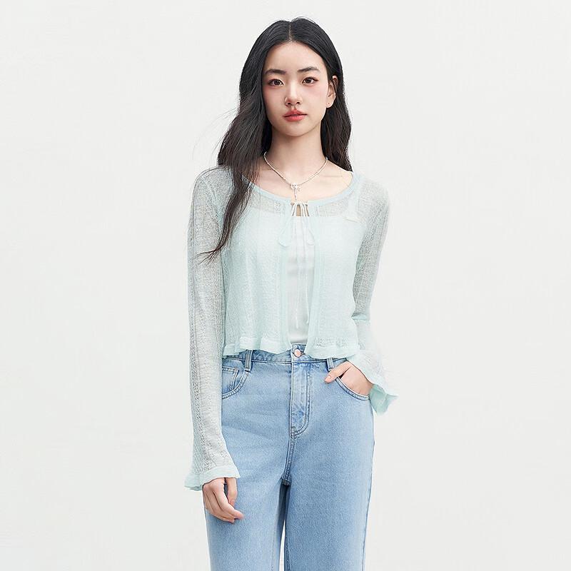 Le Tini Hollow-out Jacquard Knit Cardigan