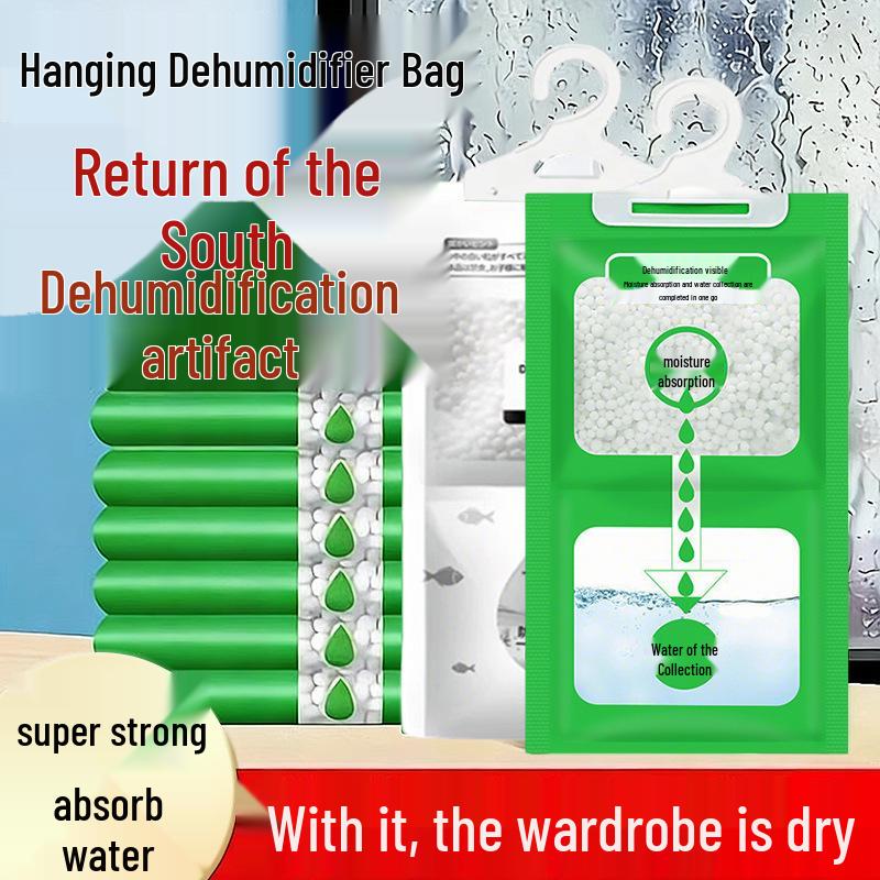 Hanging Dehumidifier Bag - Large, Moisture-Absorbing, Mildew and Moisture-Proof for Dorm Rooms