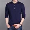 Men's Stand Collar Polo Shirt Trendy Stand Collar Polo Shirt Men Long Sleeve T-Shirt Male Soft Bottoming Undershirt