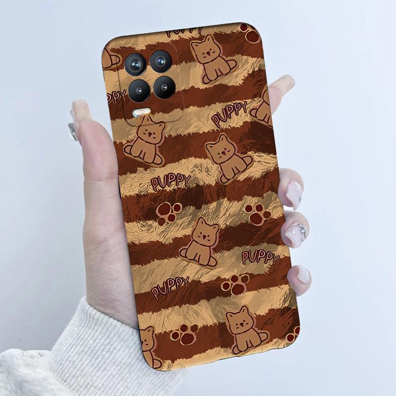 For Realme 8 Pro Case RMX3085 Soft TPU Silicone Cover Cute Cartoon Panda Phone Case For Oppo Realme8 4G 5G RMX3081 RMX3241 Funda