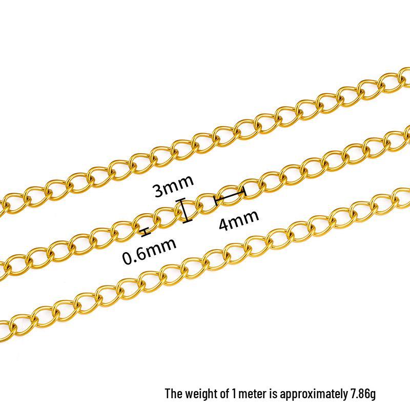 Handmade DIY Titanium Steel Adjustable Extension Chain for Jewelry and Clothing