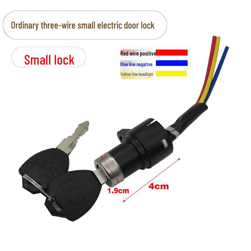 Tricycle/Bicycle Electric Lock Kit: Key Switch & Accessories for Large, Medium, Small Vehicles