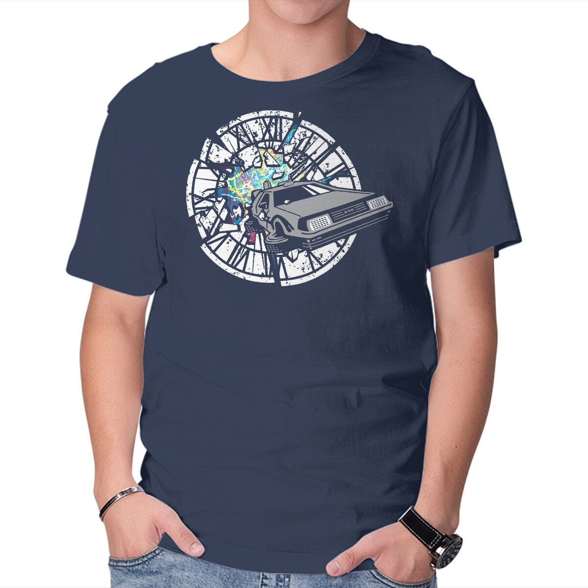 Unisex Crew Neck T-Shirt Delorean Dreams Graphic Short Sleeve Casual Tee XXXXL