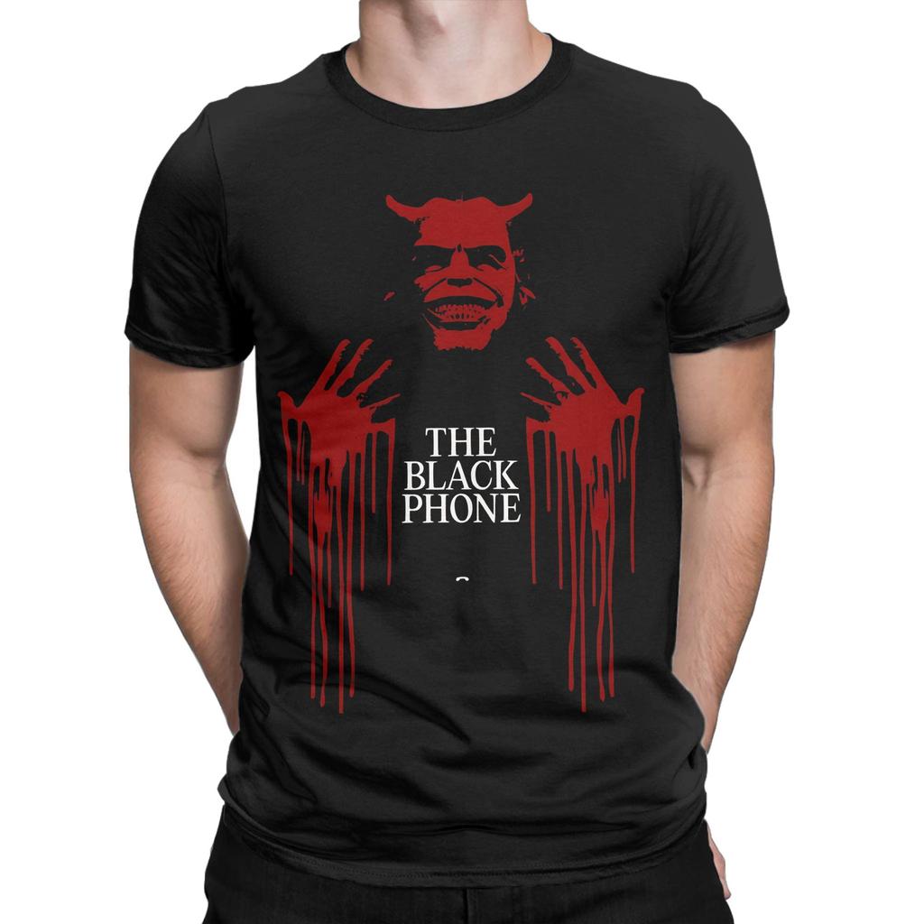Mens Womens The Black Phone Horror Movie  T Shirt Cotton Printed T-Shirt  Top Clothing