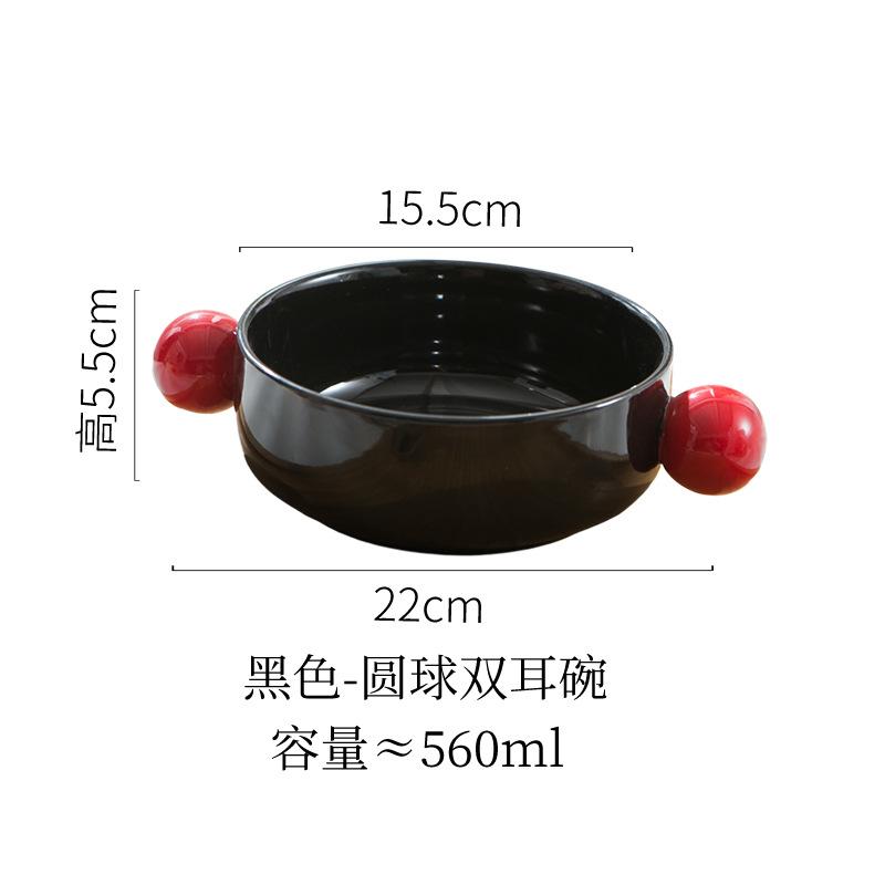 Creative Contrast Color Ceramic Salad Bowl High Value Home Microwave Oven Baked Rice Bowl Baked Bowl Instant Noodle Bowl Soup Bowl Breakfast Bowl