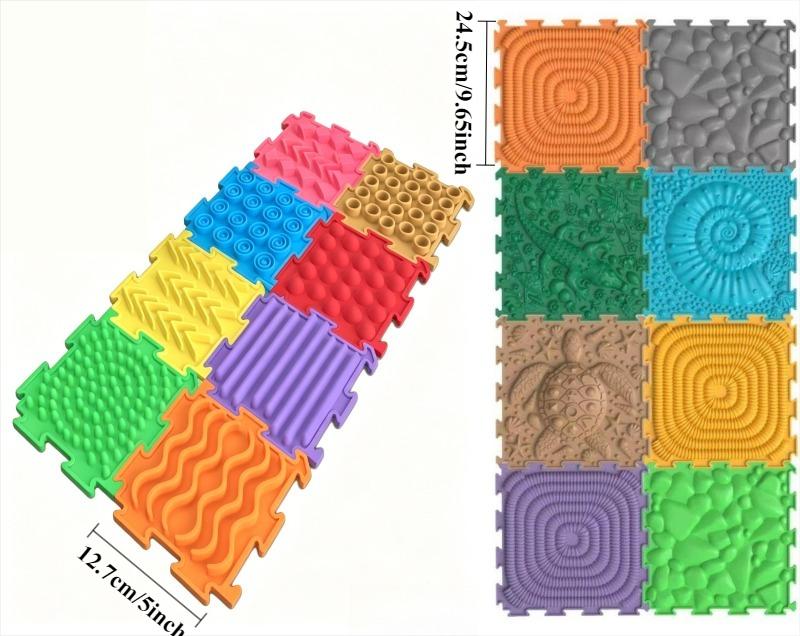 8/16pcs Interlocking Silicone Square Floor Mats Washable Non-Slip Shower & Yoga Mats for Home Bathroom Shower Bathtub Indoor Use