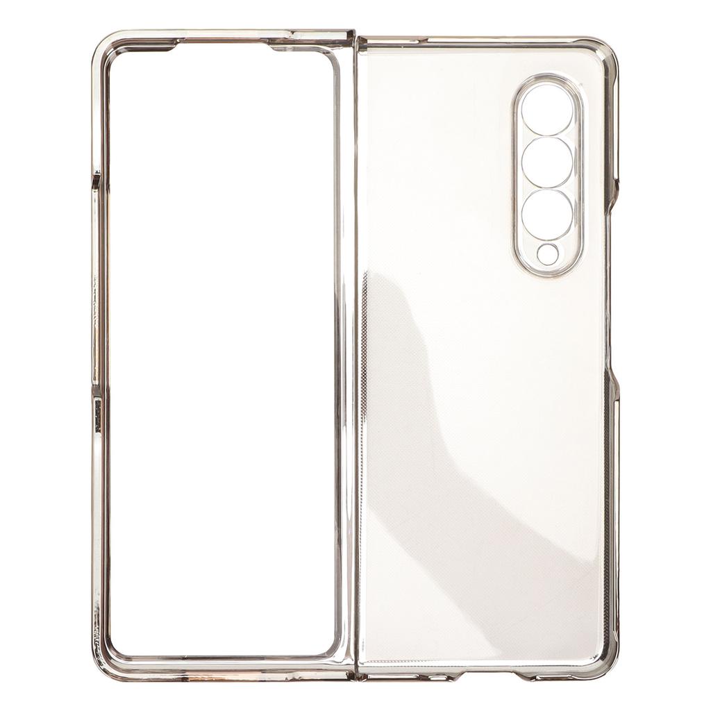 Electroplated Front Back Phone Case Scratch Resistant Front Back Protective Cover for Samsung Galaxy Z Fold 3 Folding