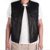 Chaleco Corto Elegante para Hombre Talla Grande Chaqueta de Cuero PU Ajustada