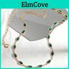 Elegant Crystal Green Gem Girl Waist Chain With Gold Metal Chain For Dress Accessory