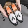 Tassel Formal Business Shoes Men Italy Luxury Mix-colours Moccasins Prom Dress Shoes Man Casual Loafers Party Flats