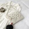 Women Summer Straw Messenger Bag Hollow Out Woven Fashion Shoulder Bag Beach Tassel Designer Crossbody Travel