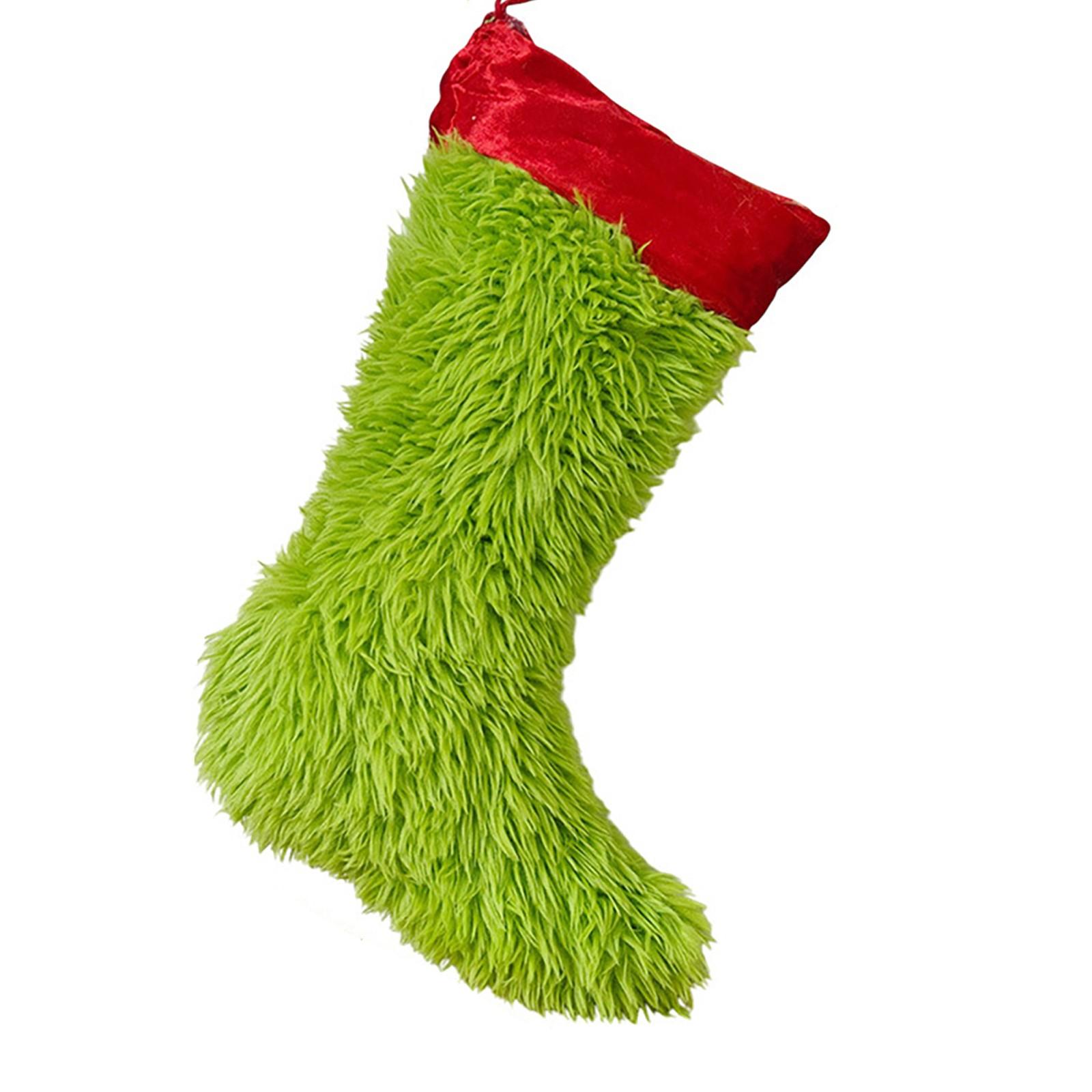 

Personalized Large Embroidered Christmas Stockings Christmas Snack Candy Bag Fireplace Hanging Decoration Name Tag Suitable For Gift Giving One Size