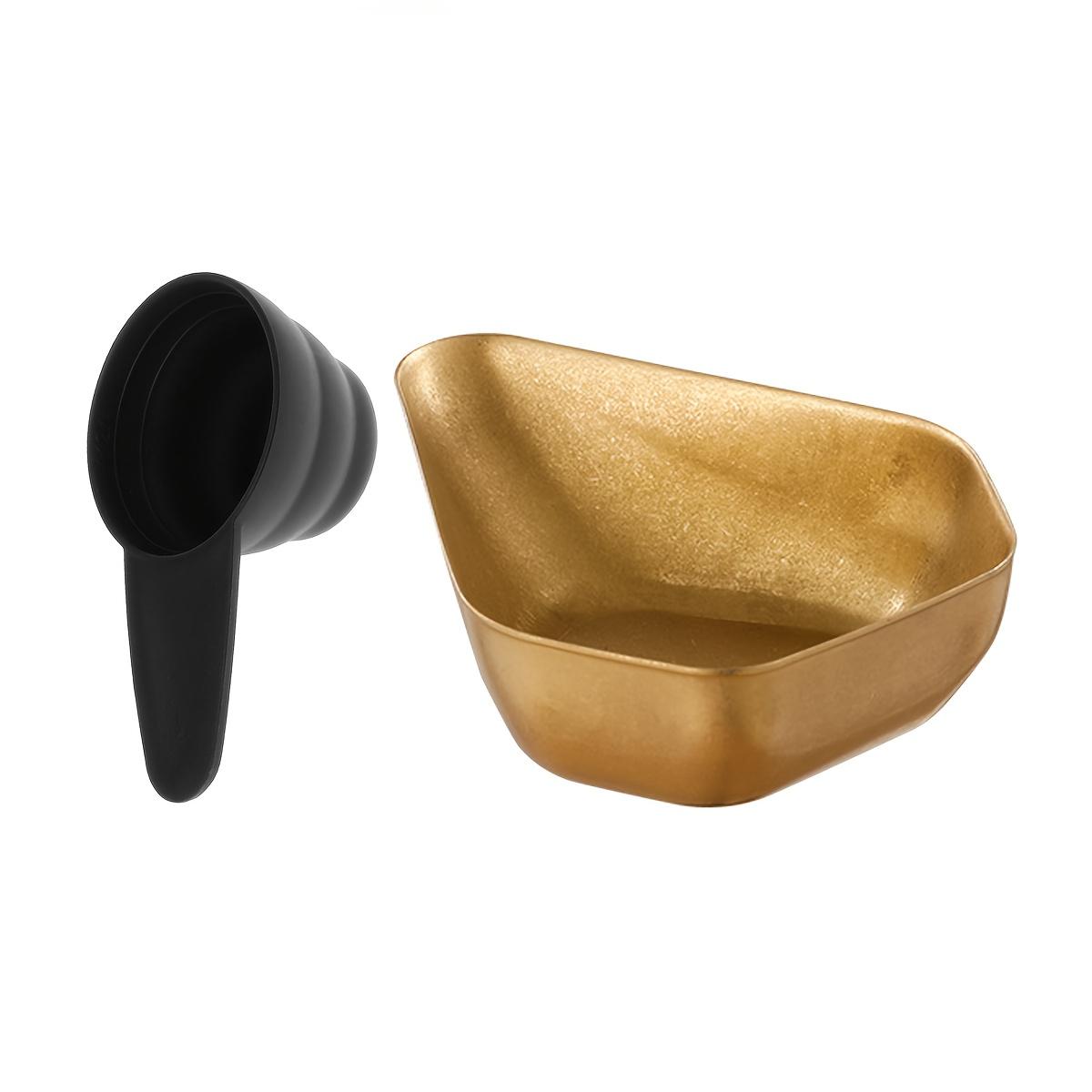 Coffee Bean Dosing Cup with spoon, Coffee Bean Weighing Tray Coffee Bean Weighing Bowls, Single Dose Measuring Tray золотистый