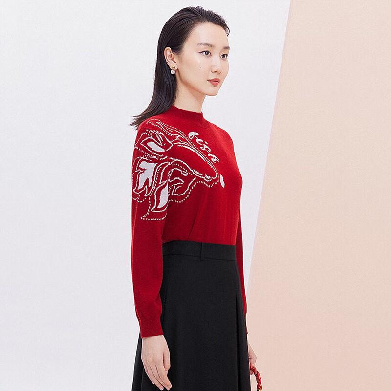 JESSIE Women's Half-High Neck Knit Sweater JMFGM254