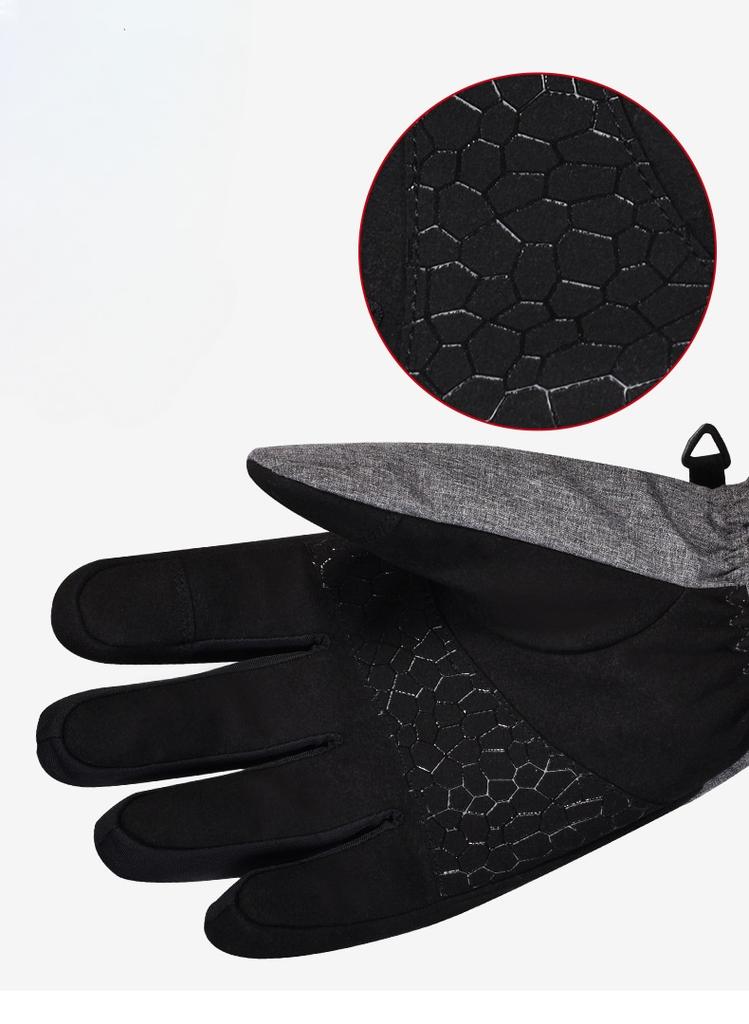 Winter Skiing Gloves with Fingers, Waterproof, Warm, Thick Touch Screen, Windproof Outdoor Sports Gloves for Men and Women
