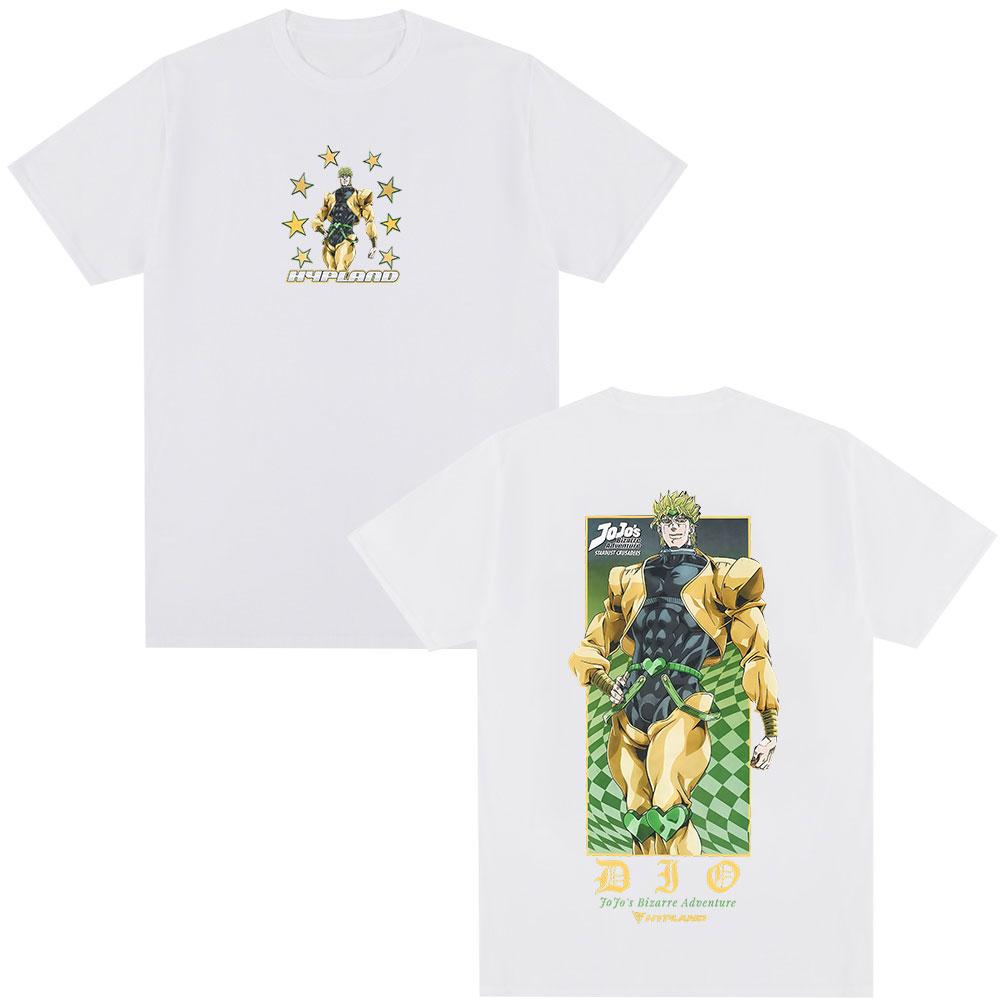Anime JoJo Bizarre Adventure Dio Brando Manga Tshirts Mens Women Clothing Fashion Casual Short Sleeves T Shirts Streetwear