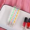 5Pcs/set Acrylic Double-ended Nail Pen, Spiral Rod, Dot Drill Pen, Dot Pattern Needle Dot, Ballpoint Pen, Dot Circle, Dual-purpose Nail Brush Set
