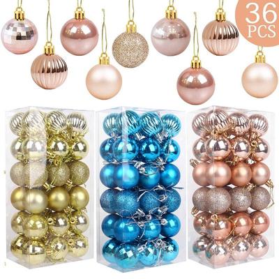 NEW 36Pcs Christmas Tree Hanging Balls Baubles Ornaments for Party Supplies Holiday Decorations