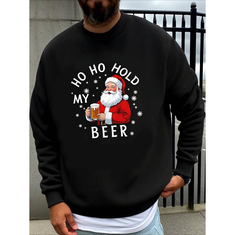 Crew Neck Sweatshirt, Durable Anti-Pilling & Cozy, Suitable for Home XXL чёрный