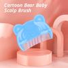 Baby Scalp Brush Cradle Cap Brush, 2 Brushes, Soft Silicone Baby Bath Brush, Baby Head Scrubber with Curved Comb, Exfoliating, Newborn Scalp Bath Tool