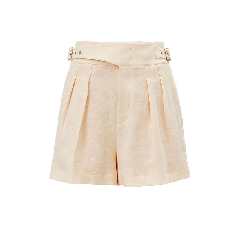 

BNN Yinhuafu Третья годовщина/ Loro Set Итальянский люксовый бренд Комо Жаккардовая льняная рубашка/шорты Pink-shorts((In Stock)) XS