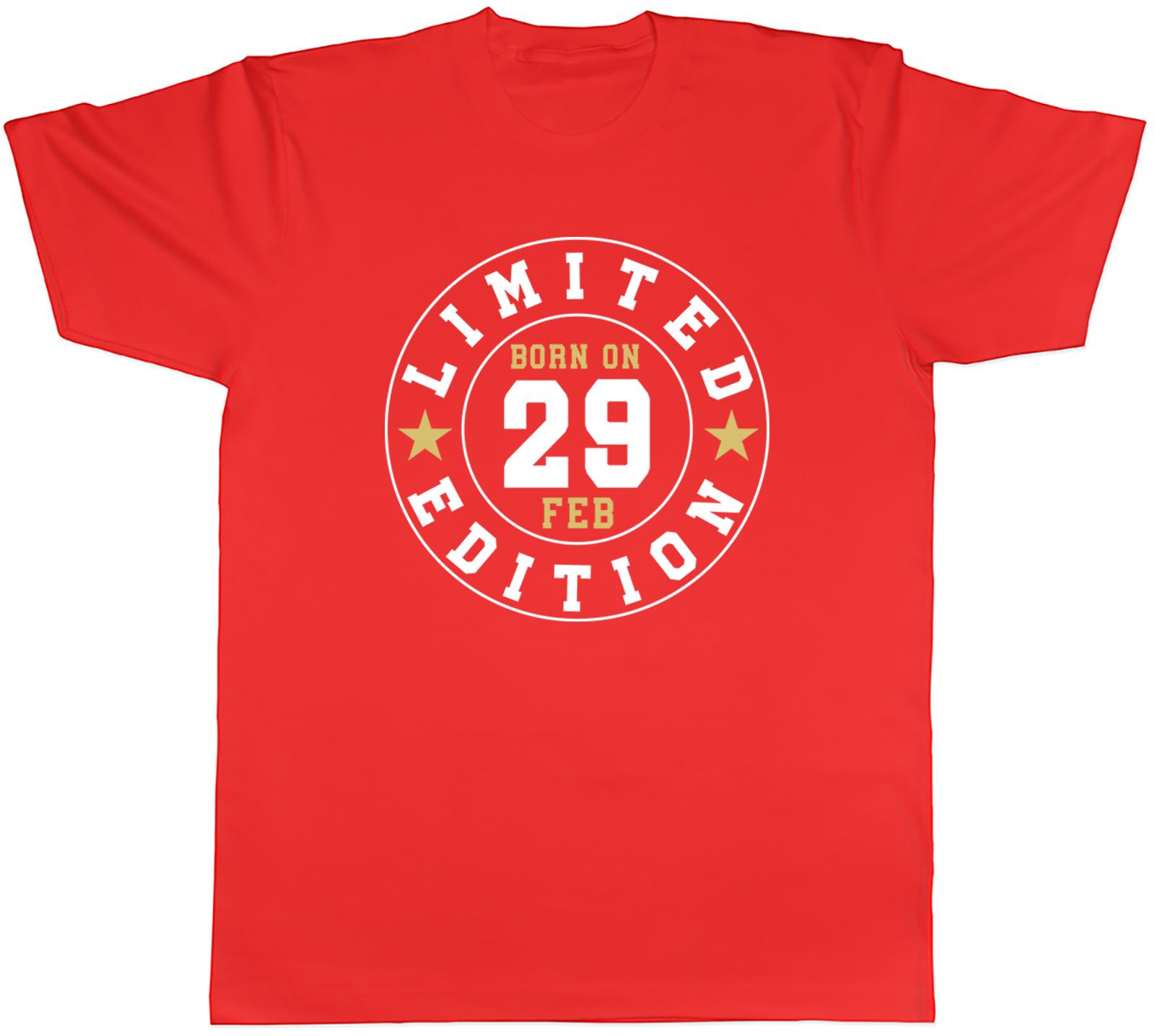 Limited Edition Unisexs TShirt Leap Year Born on 29 Feb Tee Gift S