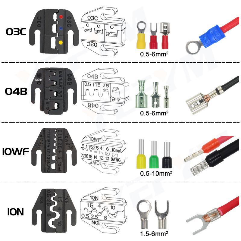 YF Electrician Hand Tool: Crimping Pliers Head for Cold Press Terminals