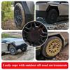 4pcs For Tesla Cybertruck 2024 Wheel Hub Center Caps ABS Cover Hubcaps Decoration Modification Kit Anti-Rust Auto Accessories