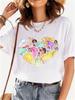MINISO Disney Princess Female Clothes Snow White and The Seven Dwarfs Women's Trend Harajuku Short Sleeves Tshirt Women T-shirt