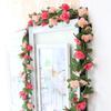 6/2pcs Wisteria Artificial Flowers Vine Garland Plant Wedding Arch Decor Backdrop Rattan Silk Leaf Hanging Ivy Outdoor Greenery