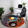 1PC Cosmic Yin-Yang Chair Carpet for Office Non-Slip, Lightweight, Machine Washable Rug for Office, Sleeping, Room - Holiday DecorPolyester,
