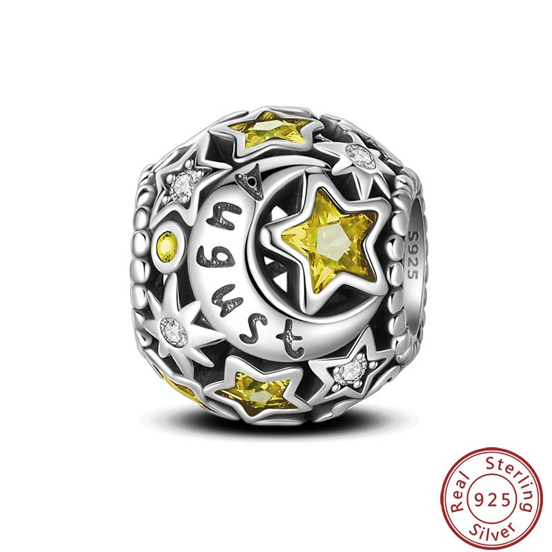 Lucky Copper Craft Birthday Zodiac Series Colorful Shining Zircon Lucky Beads Charms 3Mm Diy Exquisite Jewelry Making