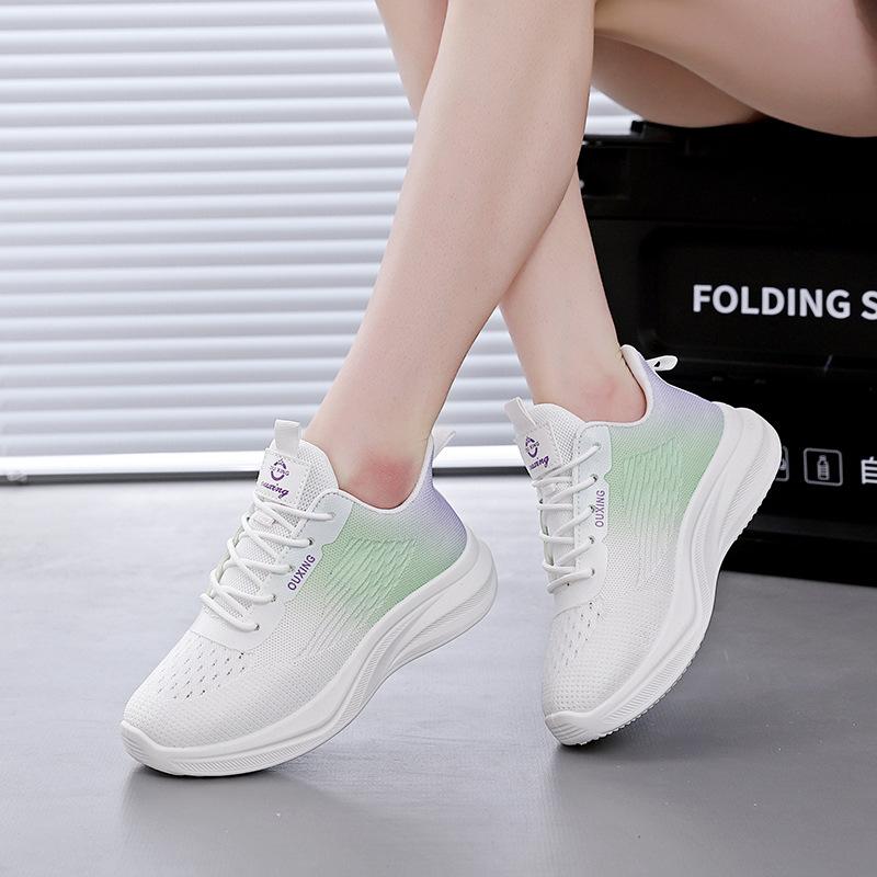 2025 spring new mesh breathable fly-woven women's shoes ins tide student running sports shoes casual shoes FZ6603