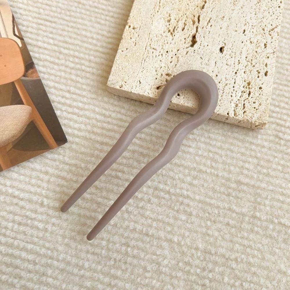 Resin Hairpin U-Shaped Hair Bun Elegant Hair Styling Tools  for Women Girls