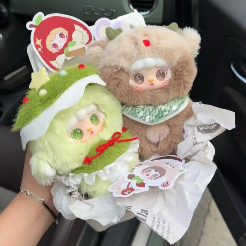 Yooki Christmas Jingle Bell Series Blind Box Kawaii Keychain Mystery Anime Figure Shaking Snow Bear Desktop Ornament Gifts Carry Mini Lightweight