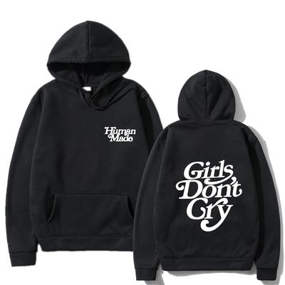 Dziewczyny nie płaczą, bluzy z kapturem wykonane przez człowieka, bluzy unisex, moda, nadruk liter, swobodny styl, Japonia, odzież uliczna, bluza z kapturem, odzież