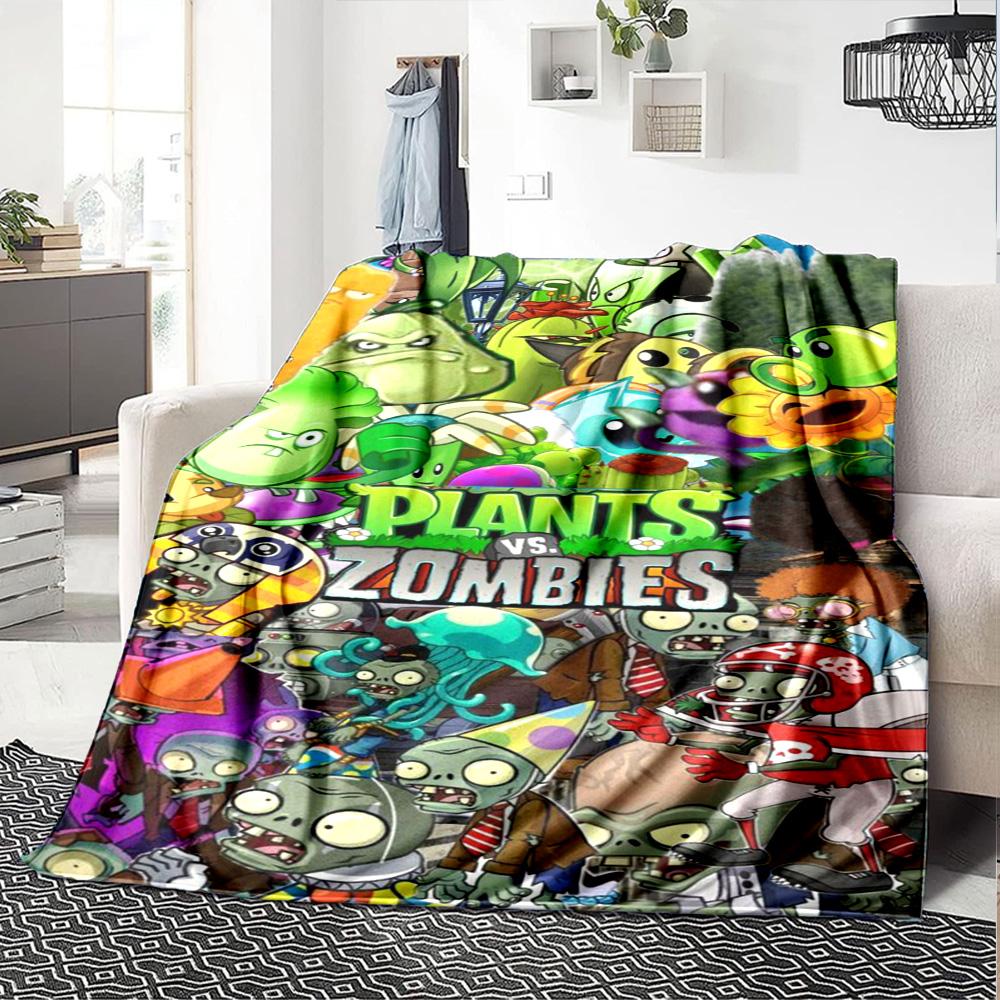 Plants Vs. Zombies Blanket Comfortable Great for Sofa Office Picnics for All Seasons Modern Unique Gift for Family and Friends Camping