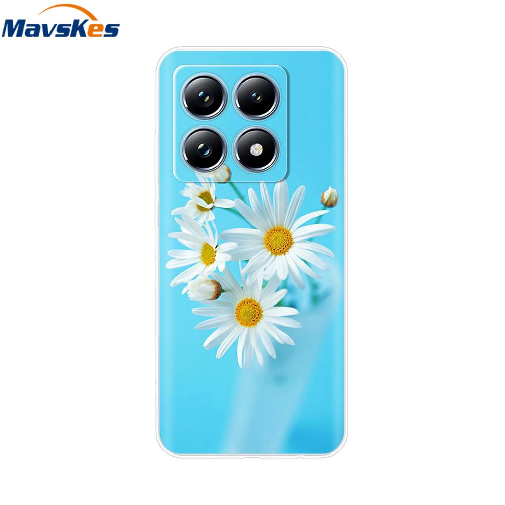 For Xiaomi 14T 5G Case Cute Soft Transparent TPU Painted Silicone Cover For Xiaomi 14T Pro 5G 2024 Mi14T Phone Cases Coque Funda